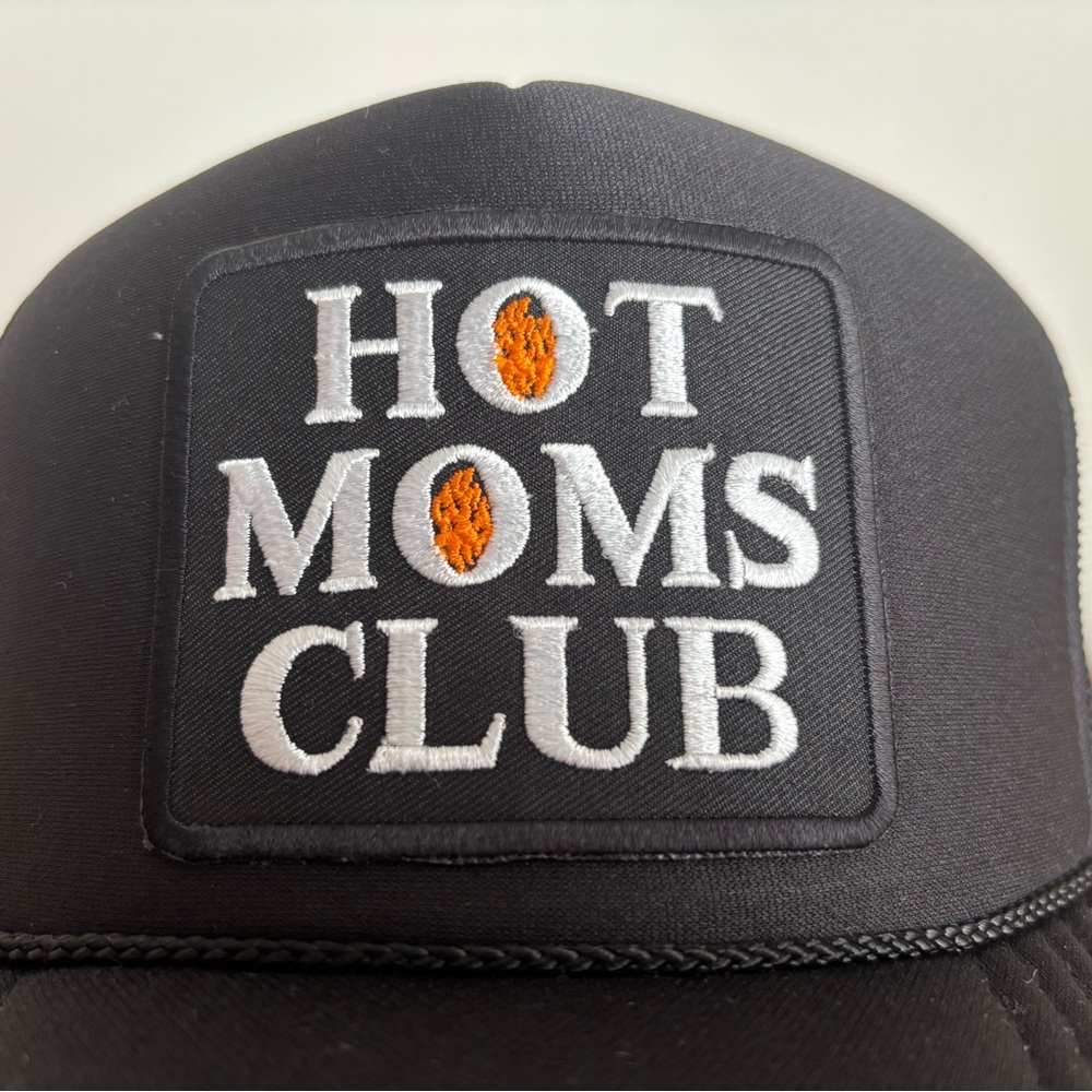 Black Trucker Hat with Embroidered Patch